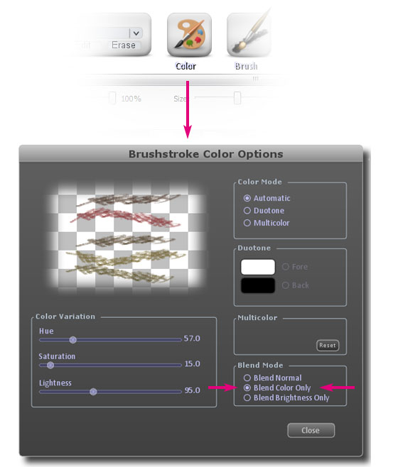 blend mode color only