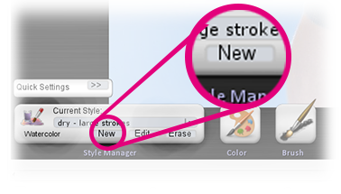 click new in the style bar