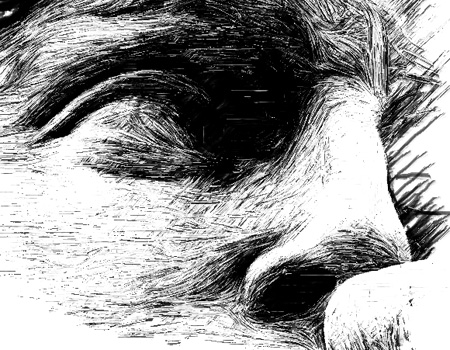 David Painted with Pen&Ink effect (Thick Strokes)